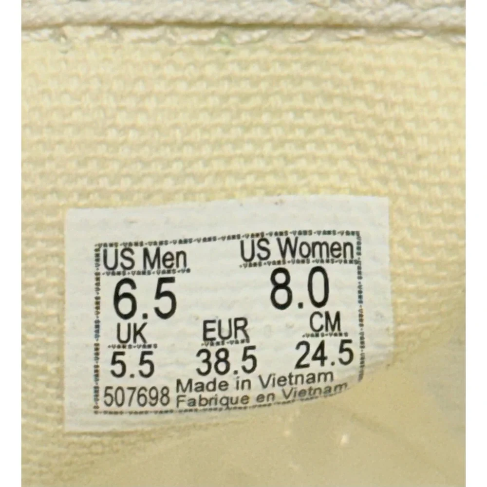 Vans Classic Slip-On Desert Roadrunner Cactus Cream Canvas Sneakers Womens 8